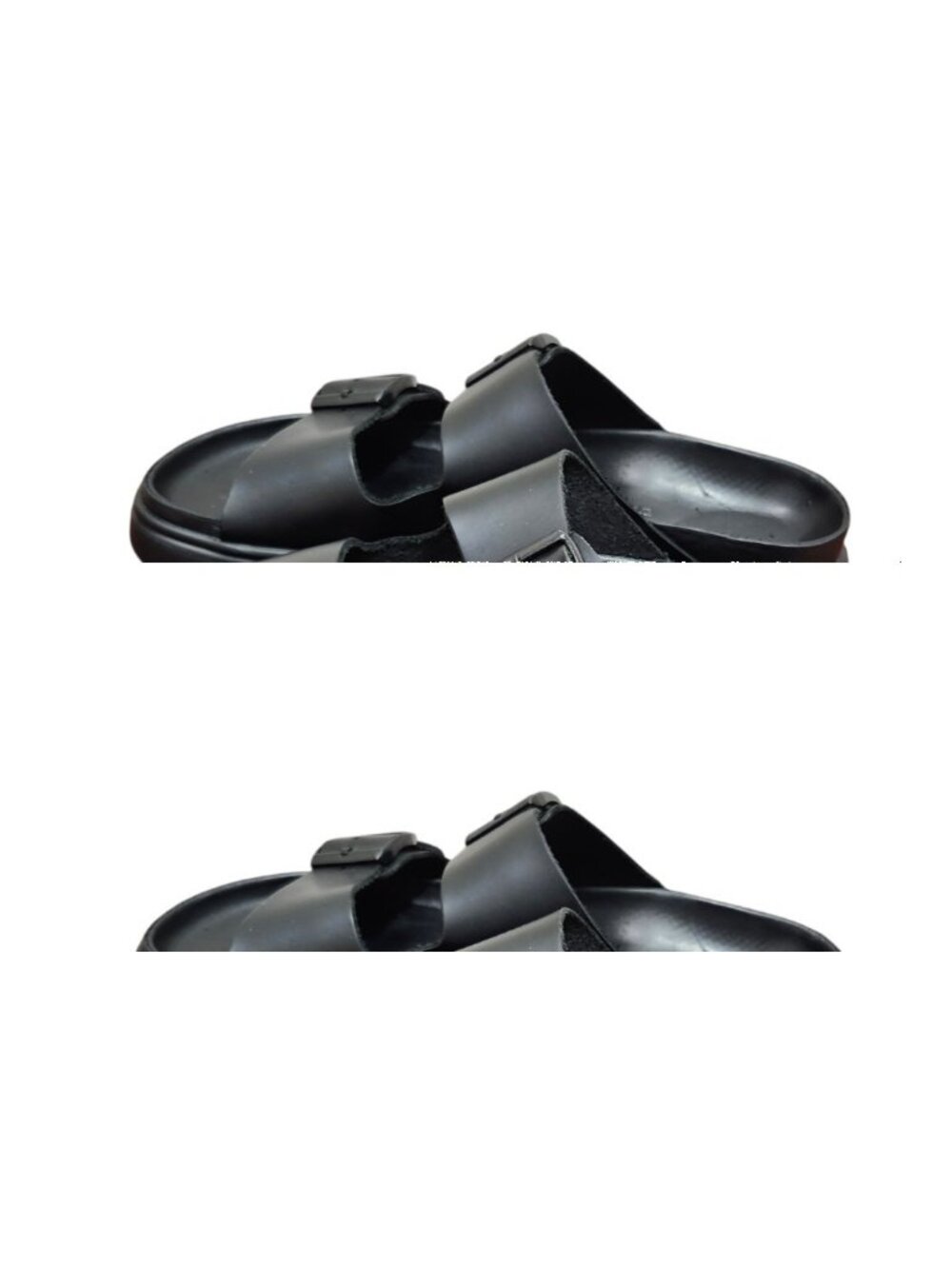 Papillio Birkenstock Arizona Exquisite Leather Chunky Platform Sandals Black L 9 - Picture 10 of 16